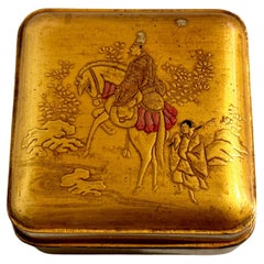 Japanese Lacquer Box, Kogo, Tale of Genji, Edo Period, early 19th century, Japan
