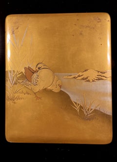 Japanese Lacquer Box with Mandarin Ducks