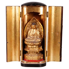 Japanese Lacquer Buddha w/ Shrine, 19th c.