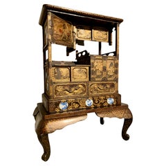 Japanese Lacquer Display Cabinet on Stand, Edo Period, 19th Century, Japan