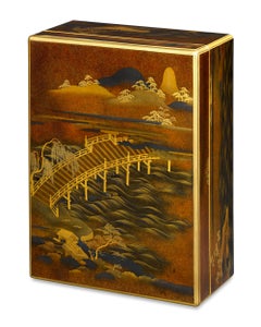 Japanese Lacquer Document Box and Cover