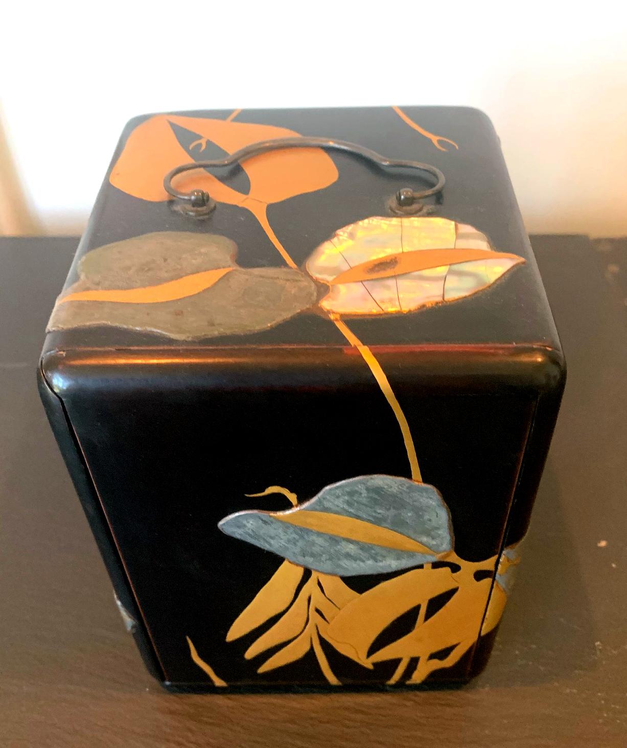 Japanese Lacquer Jewelry Box Rinpa School Meiji Period 3