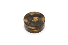 Japanese lacquer kobako or incens box decorated with two insects