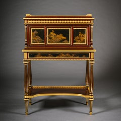 Japanese Lacquer Mounted Bonheur du Jour, By Henry Dasson