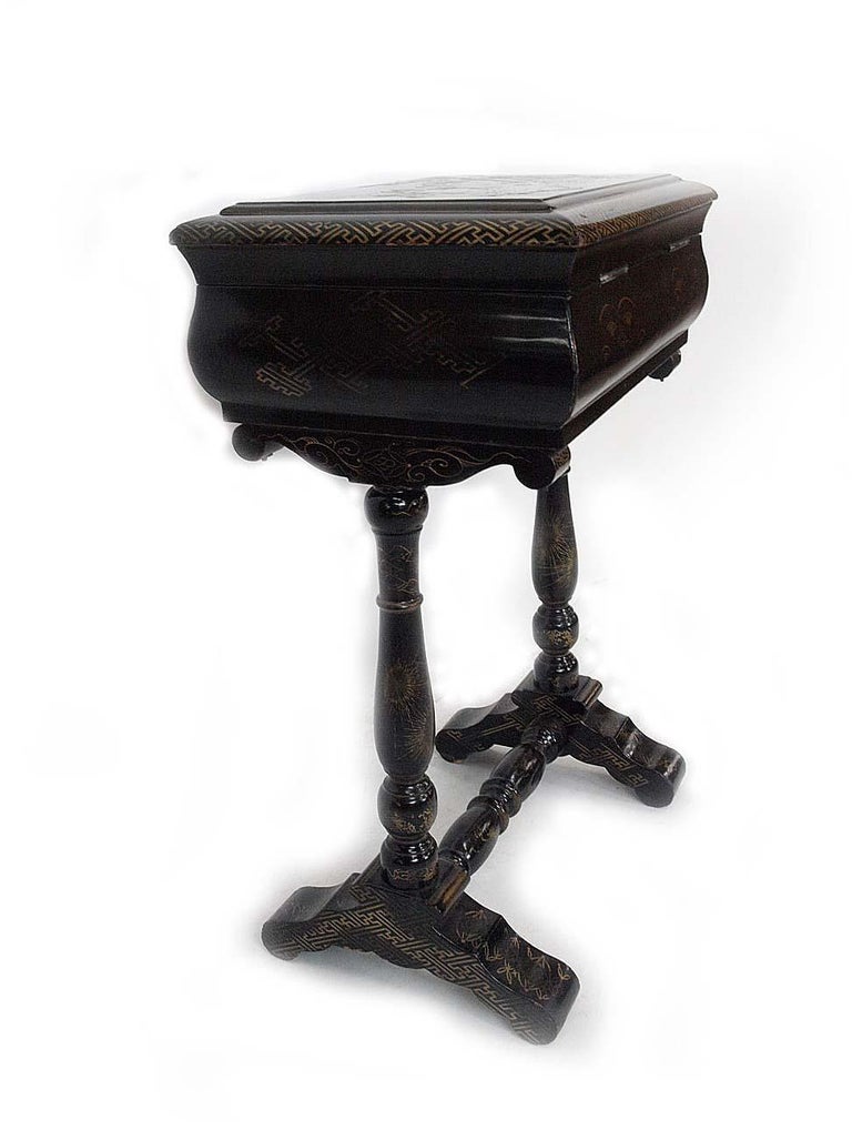 Japanese Lacquer Sewing Table For Sale at 1stDibs