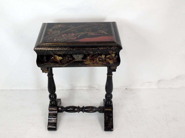 Japanese Lacquer Sewing Table For Sale at 1stDibs