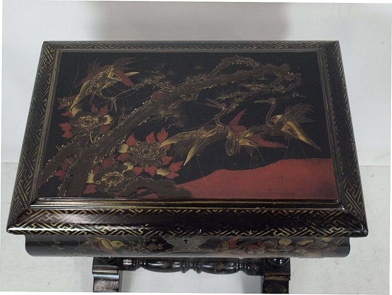 Japanese Lacquer Sewing Table For Sale at 1stDibs
