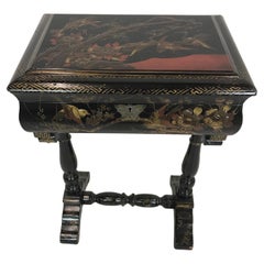 Vintage Japanese Lacquer Sewing Table