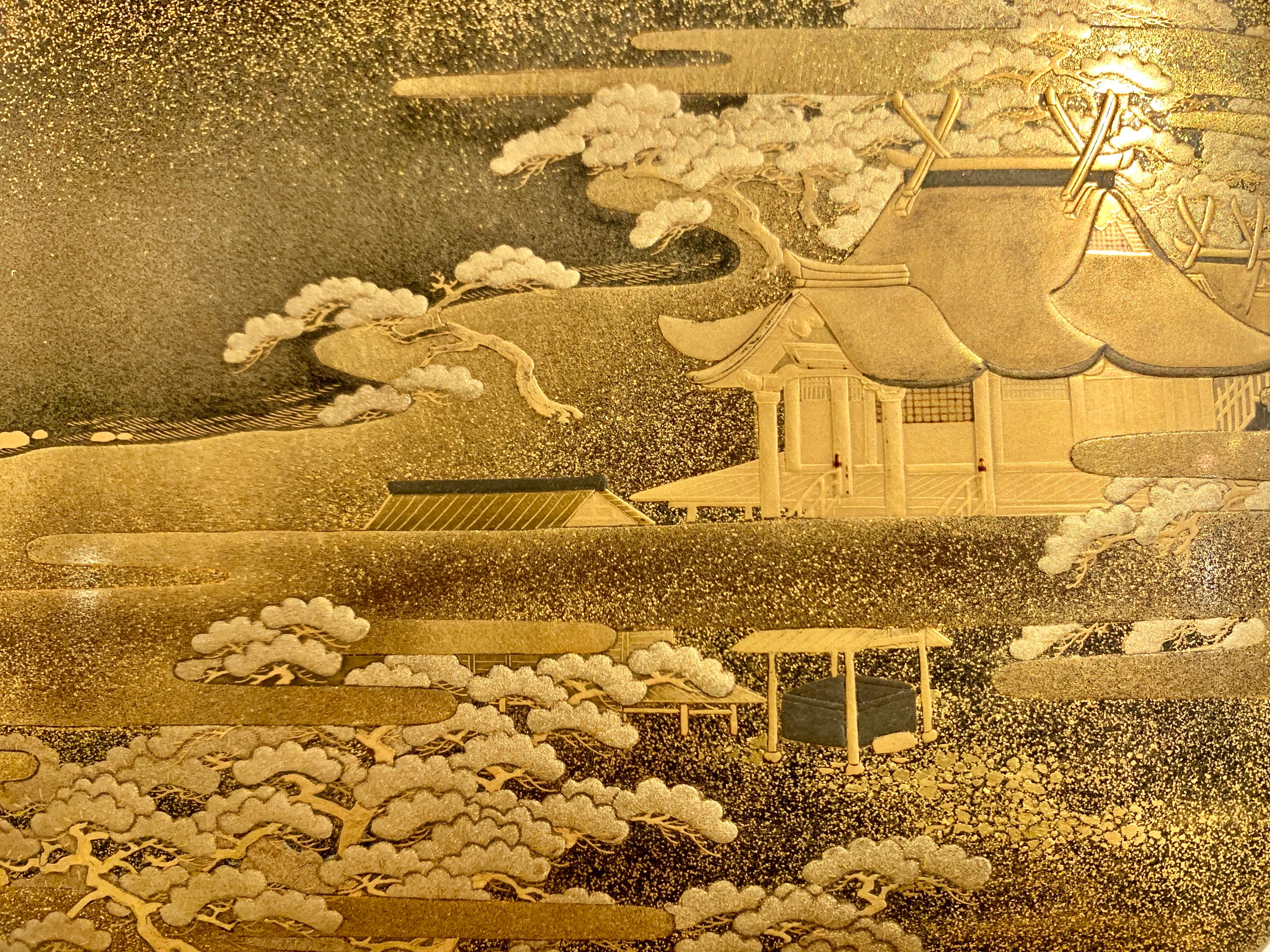 Japanische Lack-Schmuckkästchen, Suzuribako, Edo-Periode, 19. Jahrhundert im Angebot 5