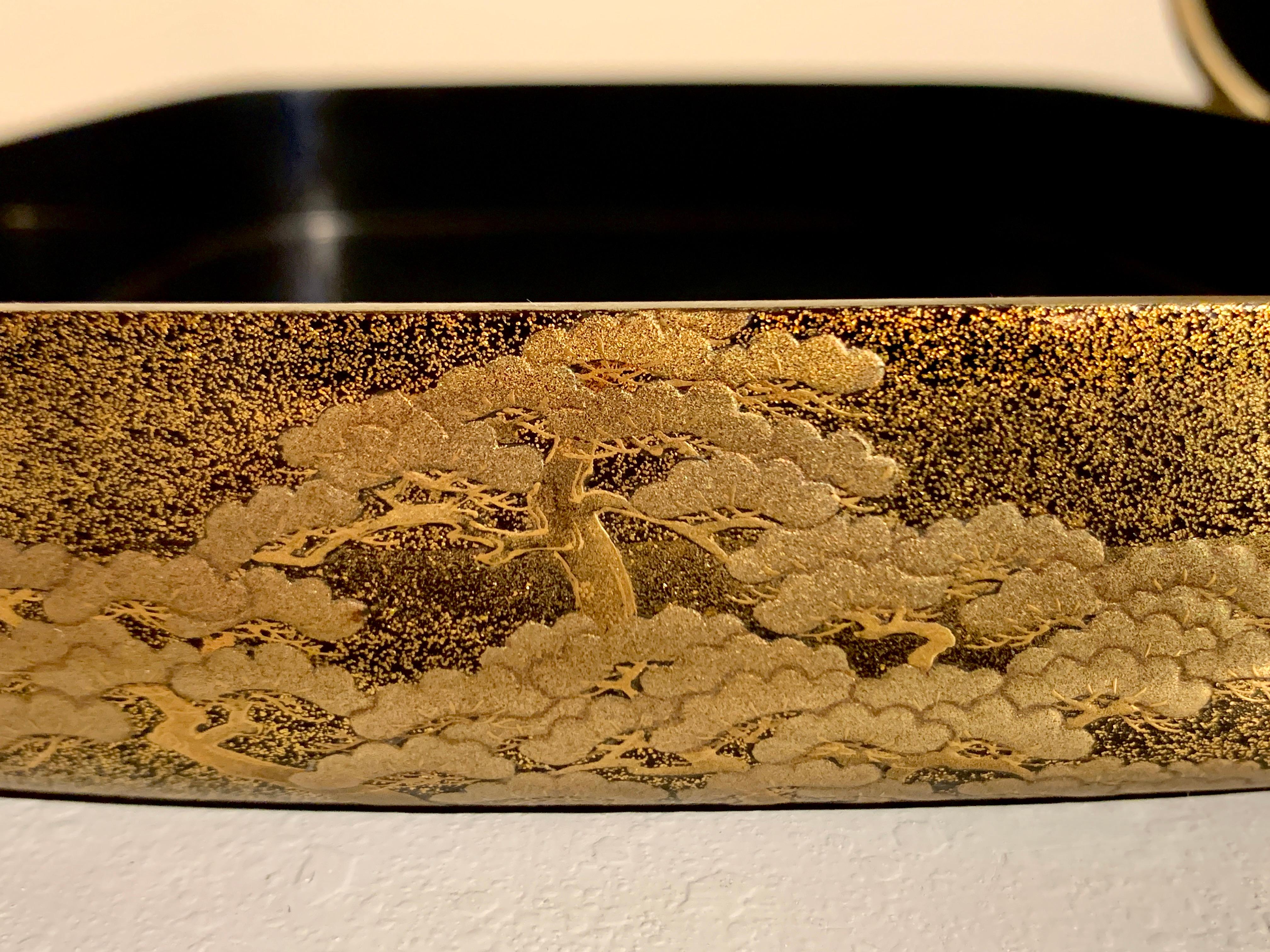Japanische Lack-Schmuckkästchen, Suzuribako, Edo-Periode, 19. Jahrhundert im Angebot 7