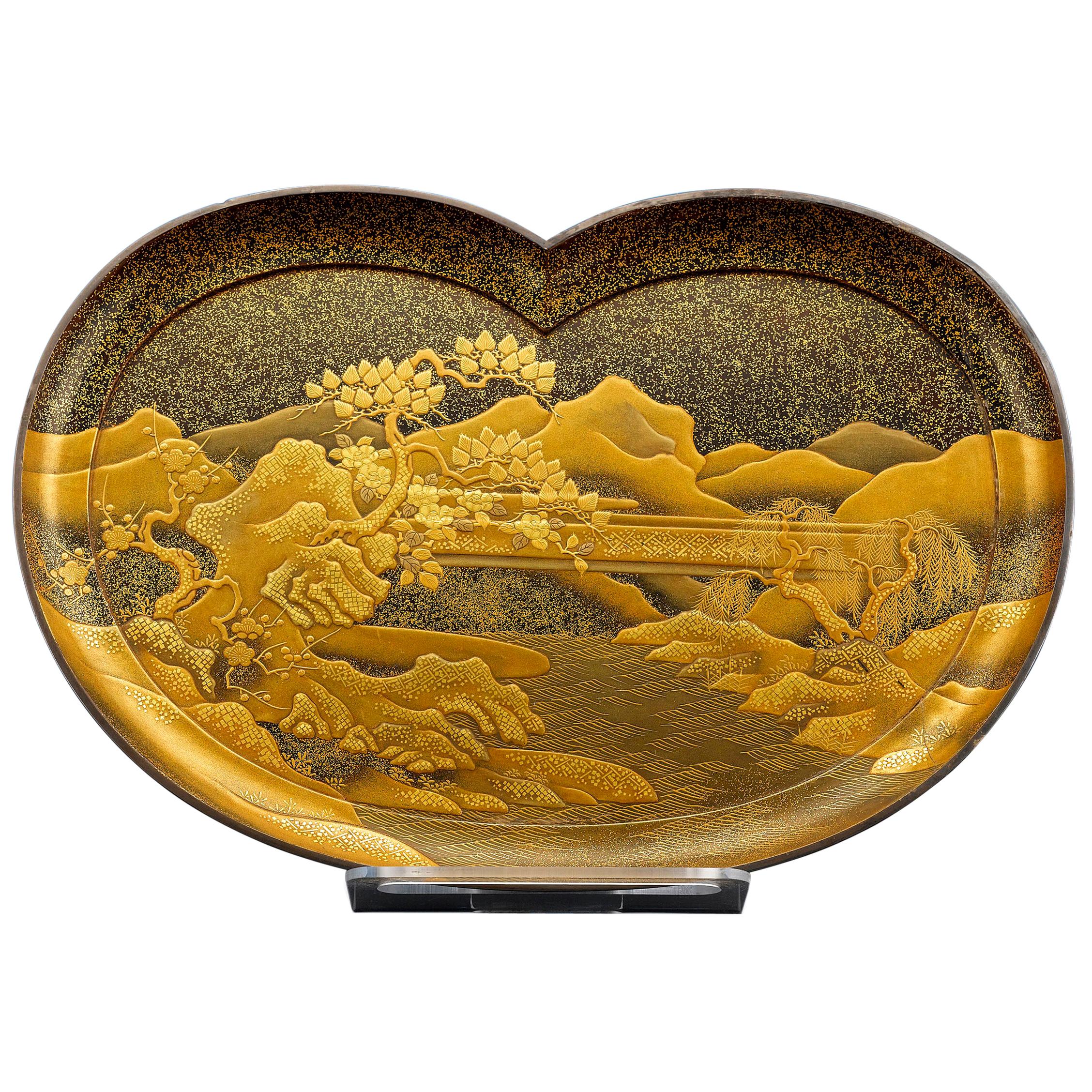 Japanese Lacquer Tray For Sale