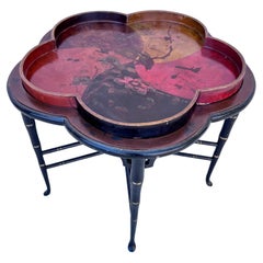 Japanese Lacquer Tray Side Table