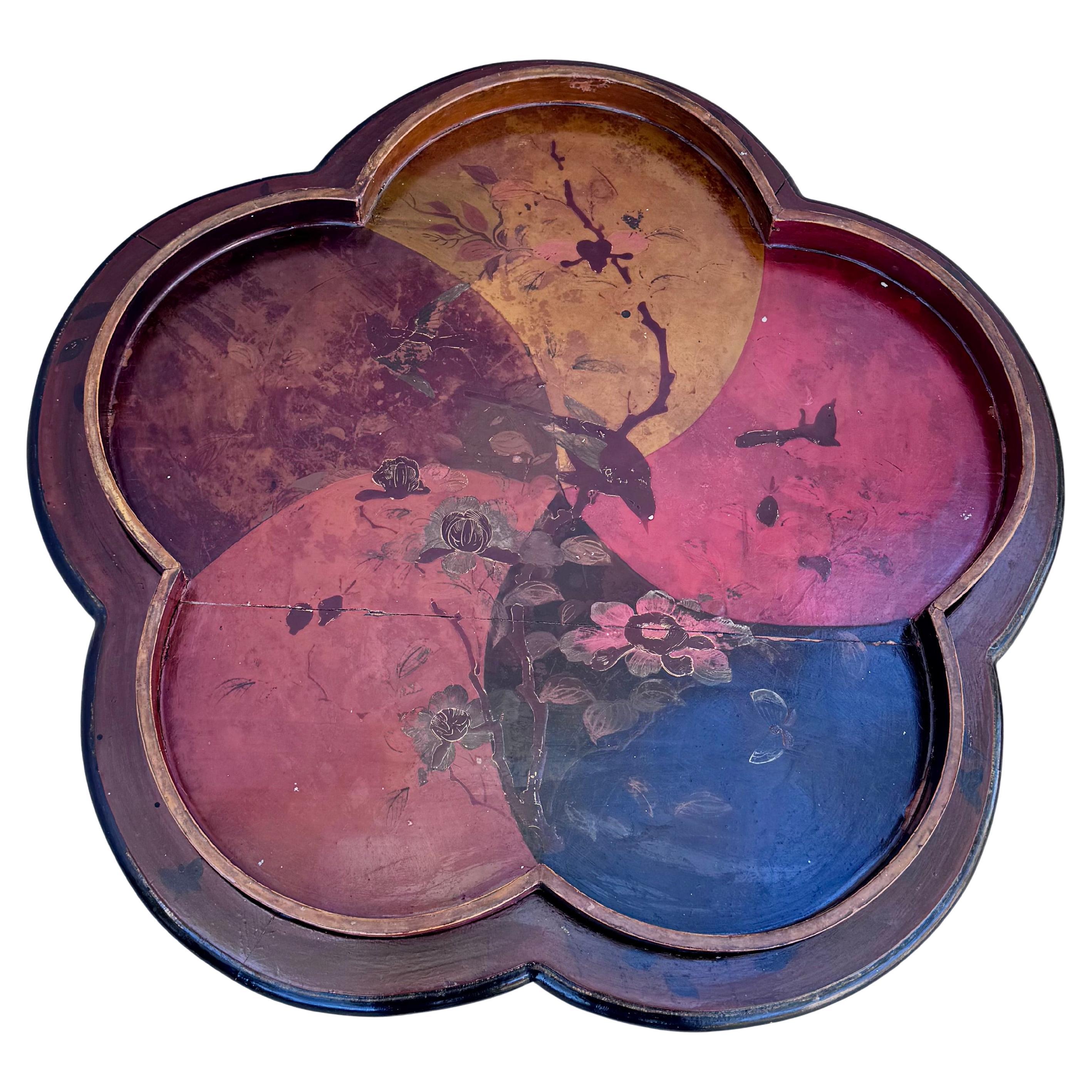 Japonais Table d'appoint à plateau en laque japonaise en vente