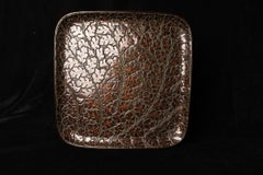 Japanese Lacquer Tray with Carved Floral Design Japan, Edo period, 19th century