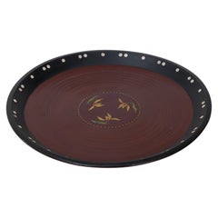 Japanese Lacquer Tray with Intricate Designs