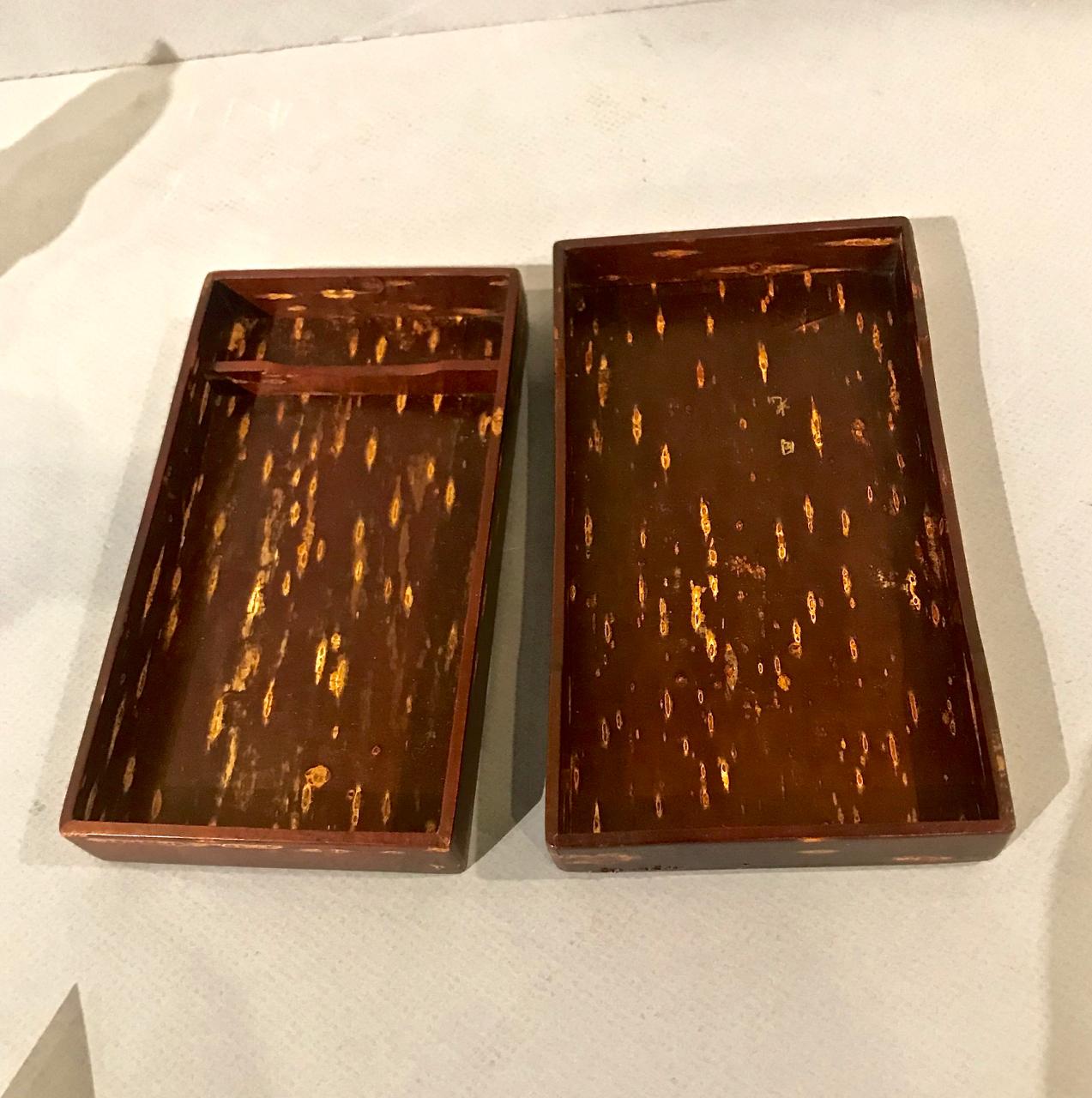 Wood Japanese Lacquer Writing Box For Sale