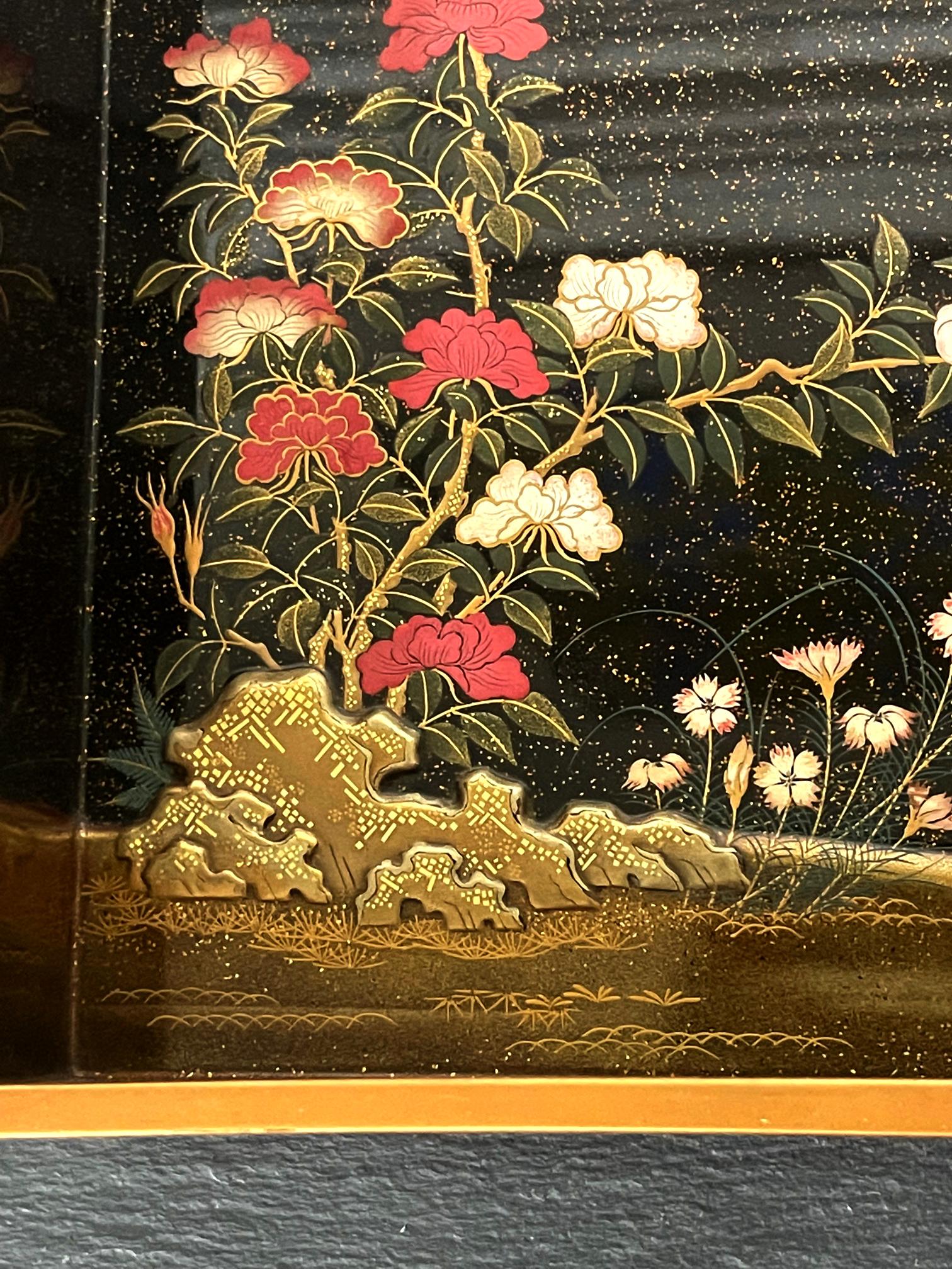 Rare Japanese Lacquer Writing Box Suzuribako Meiji Period For Sale 8