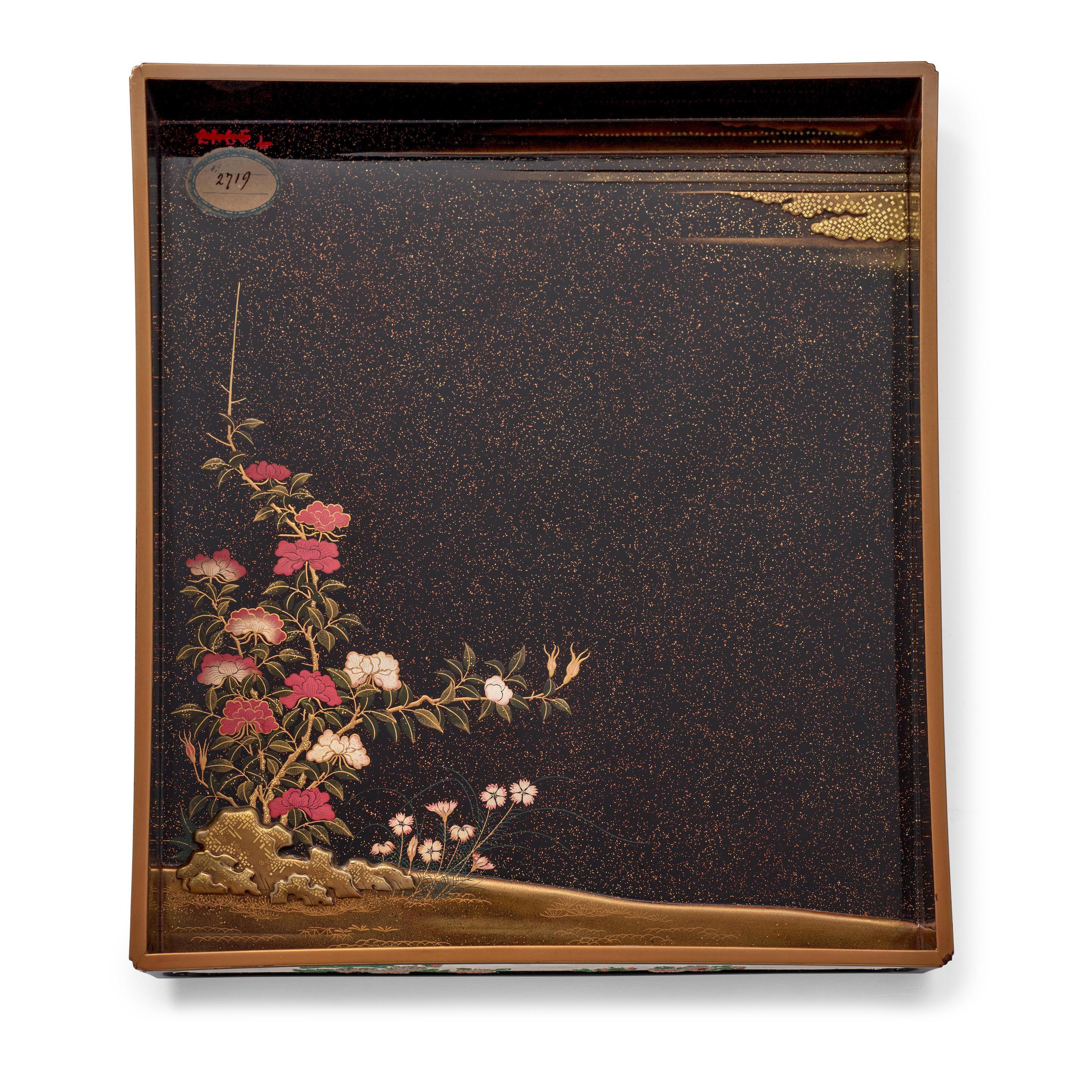 Rara scatola da scrittura giapponese in lacca Suzuribako del periodo Meiji in vendita 4