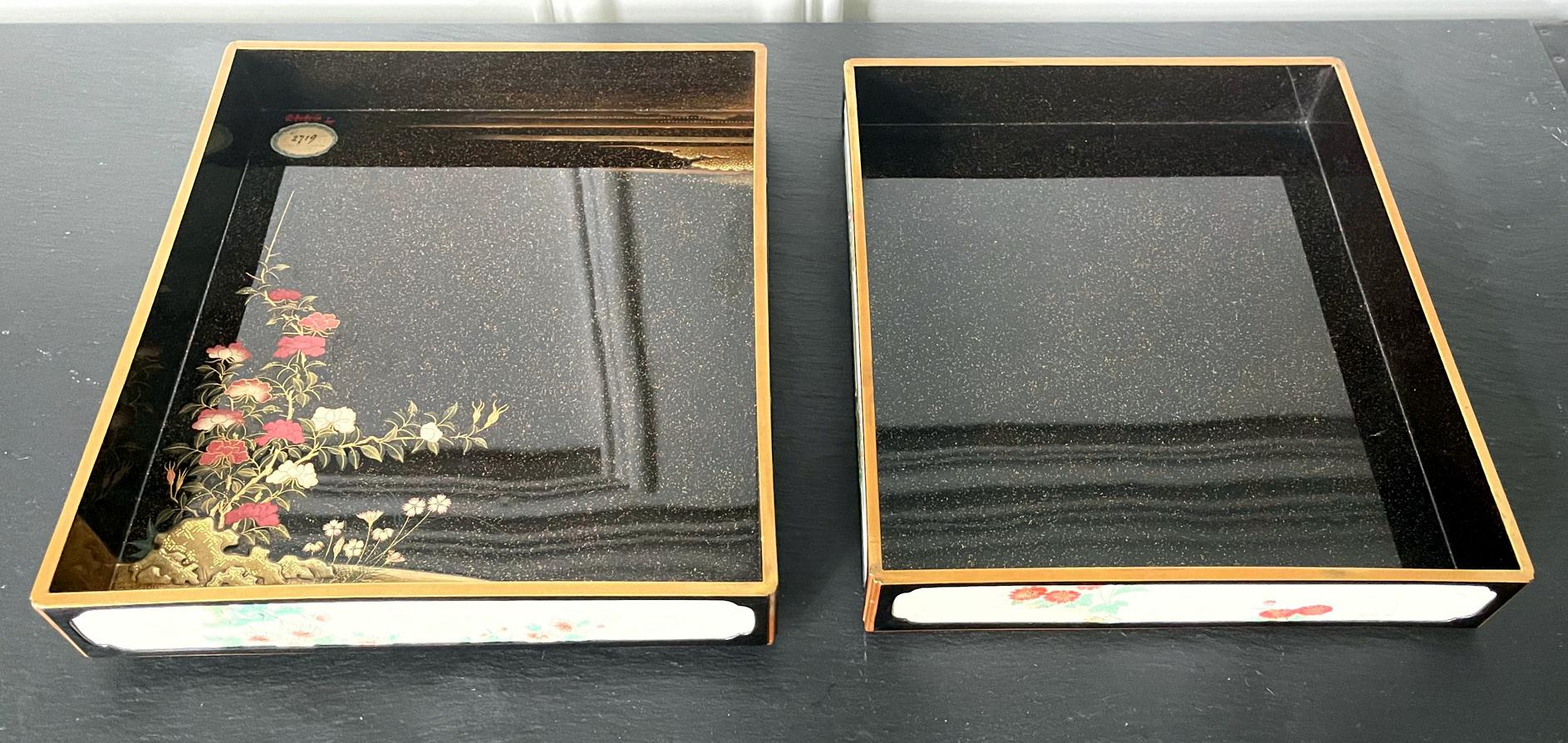 Rare Japanese Lacquer Writing Box Suzuribako Meiji Period In Good Condition For Sale In Atlanta, GA