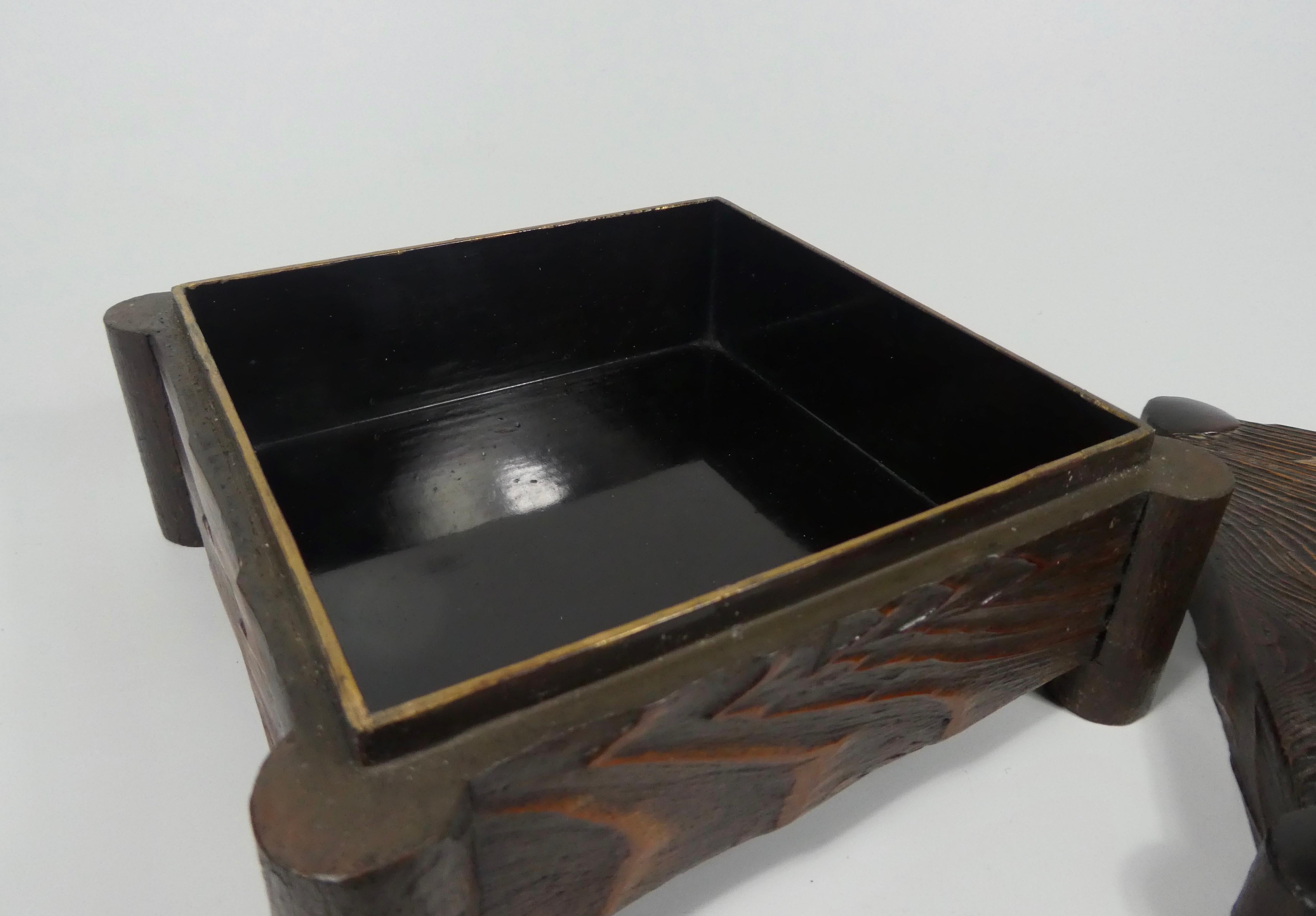 Japanese Lacquered Box and Cover, Meiji Period 6