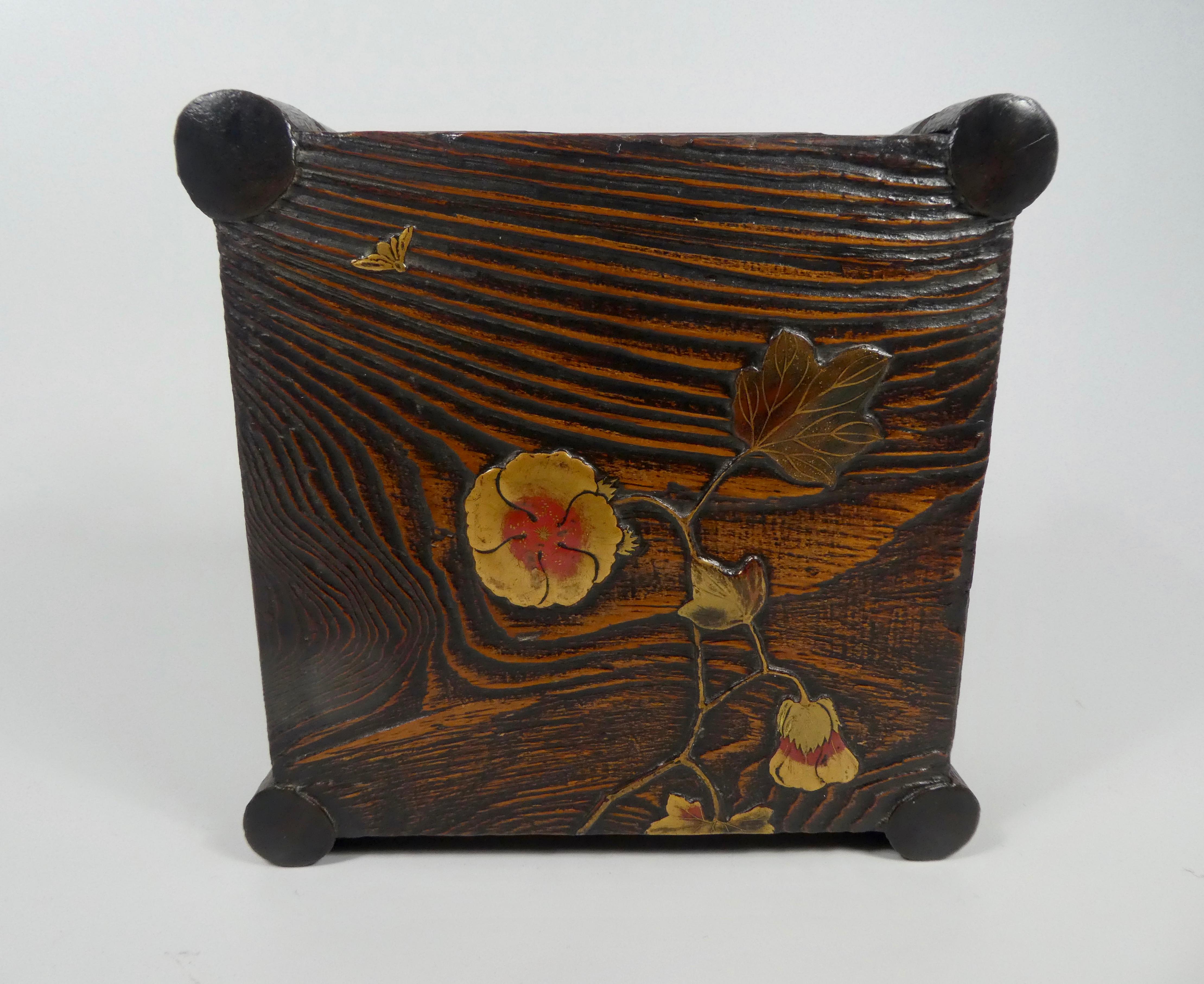 19th Century Japanese Lacquered Box and Cover, Meiji Period