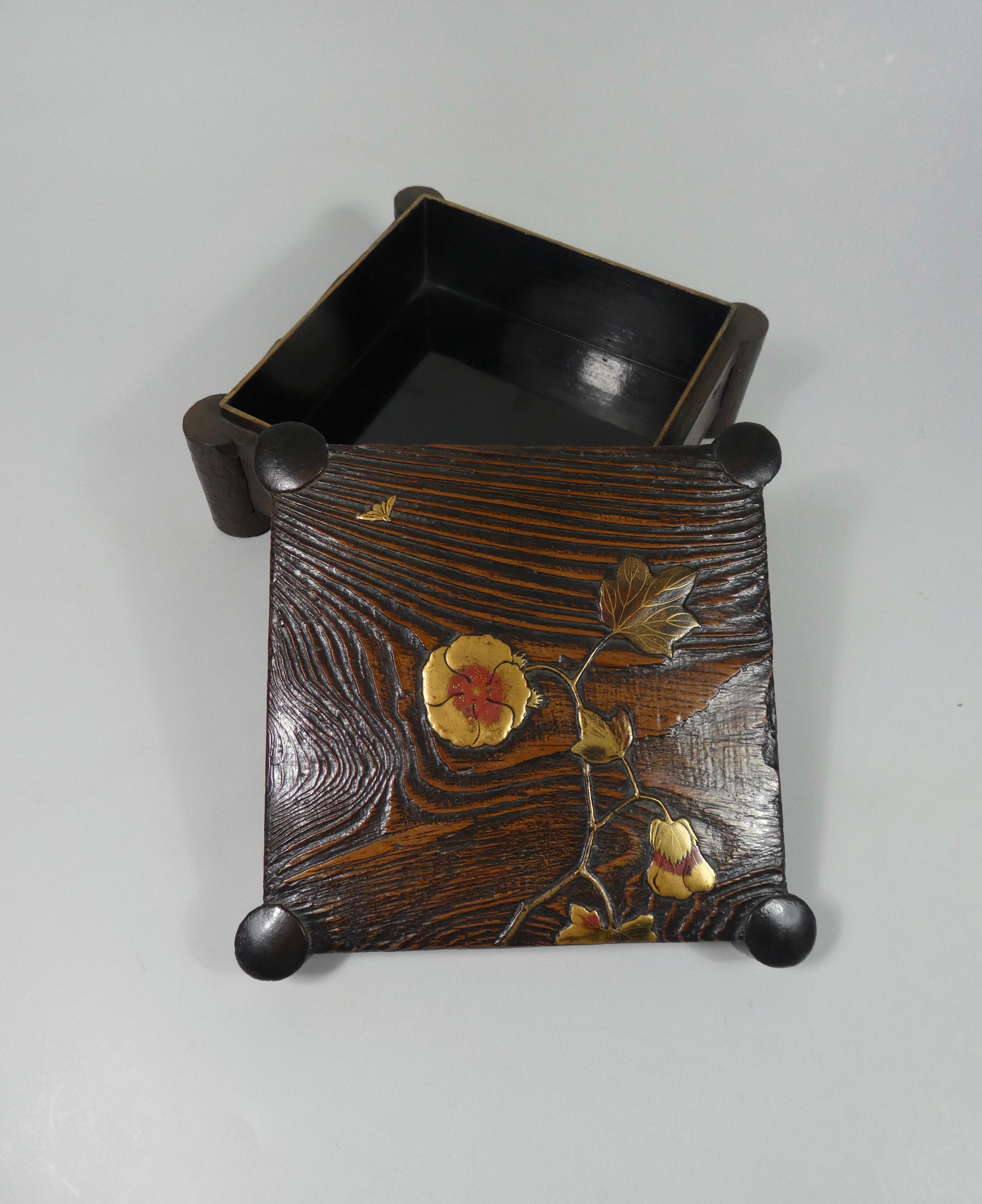 Japanese Lacquered Box and Cover, Meiji Period 5