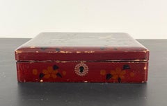 Japanese Lacquered Box Decorated with Birds and Foliage, Signed, Late 19th