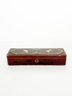 Japanese Lacquered Box with Bird Decoration, Japan, 19th Century