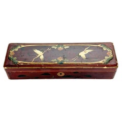 Japanese Lacquered Box with Bird Decoration, Japan, 19th Century