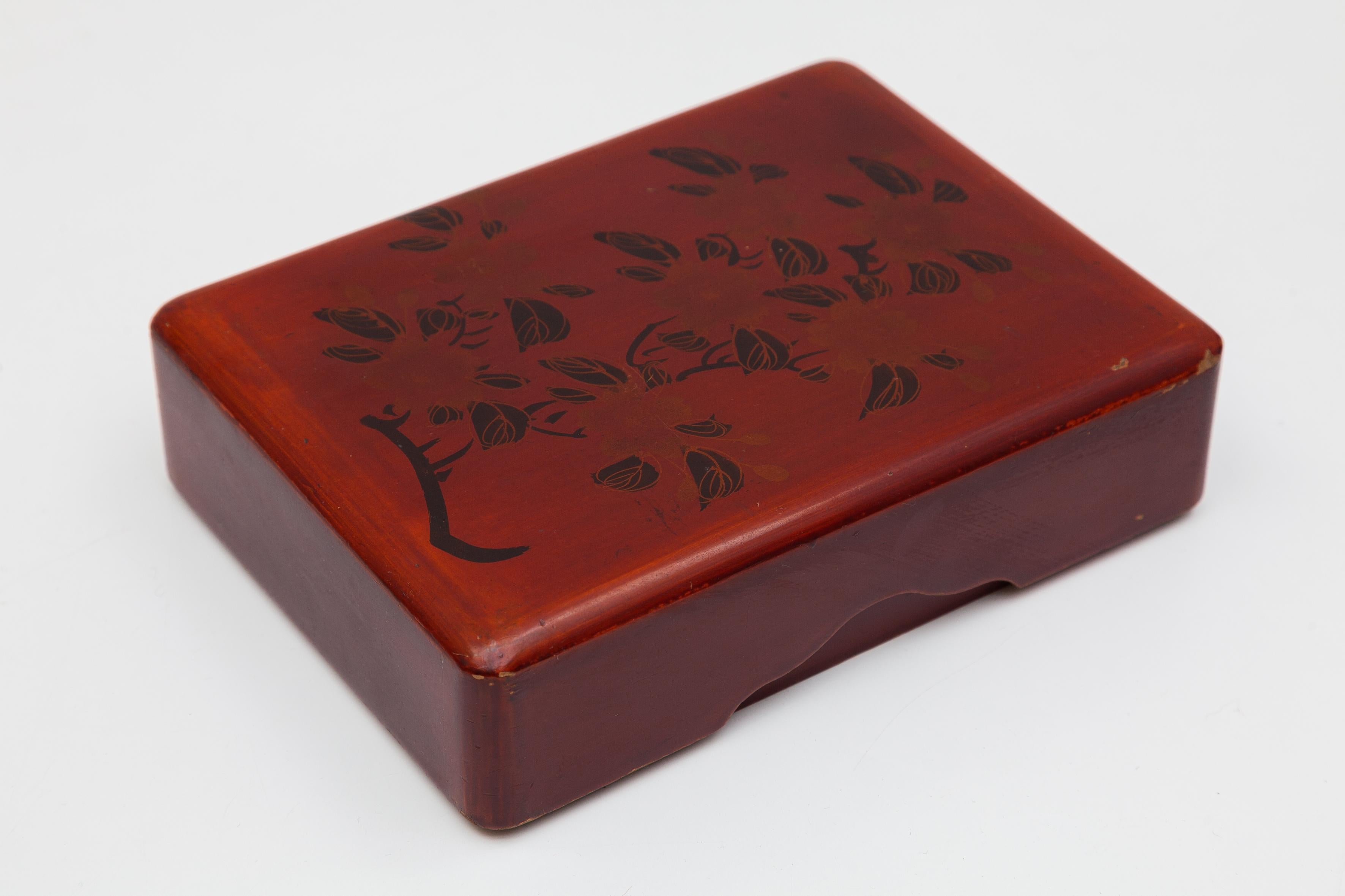 Wood Japanese Lacquered Boxes Collection, Wunderkammer Objects