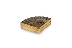 Japanese Lacquered Fan-Shaped Kobako 'Box'