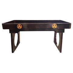 Japanese Lacquered Folding Tray Table, Mid 20th Century