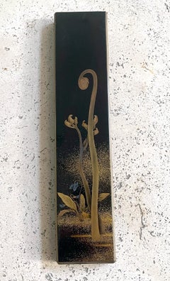 Japanese Lacquered Maki-e Poem Box Meiji Period