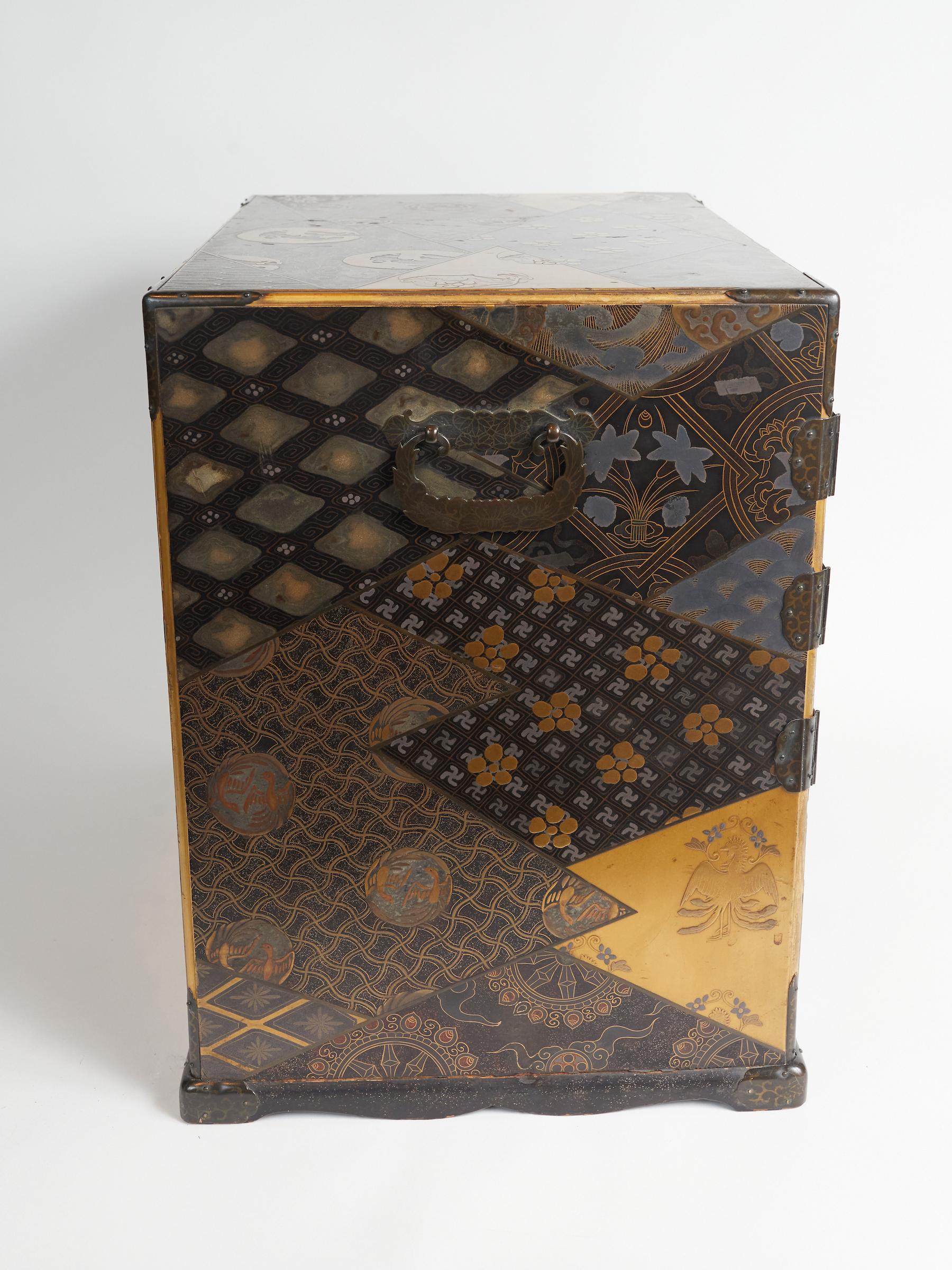 Japanese Lacquered Meiji Period Cabinet For Sale 5