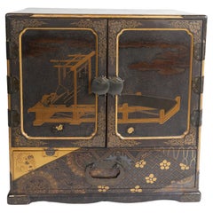 Japanese Lacquered Meiji Period Cabinet