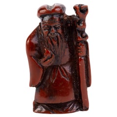 Japanese Lacquered Netsuke Inro of an Immortal 