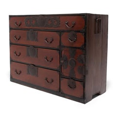 Japanese Lacquered Sendai Tansu Chest, c. 1900