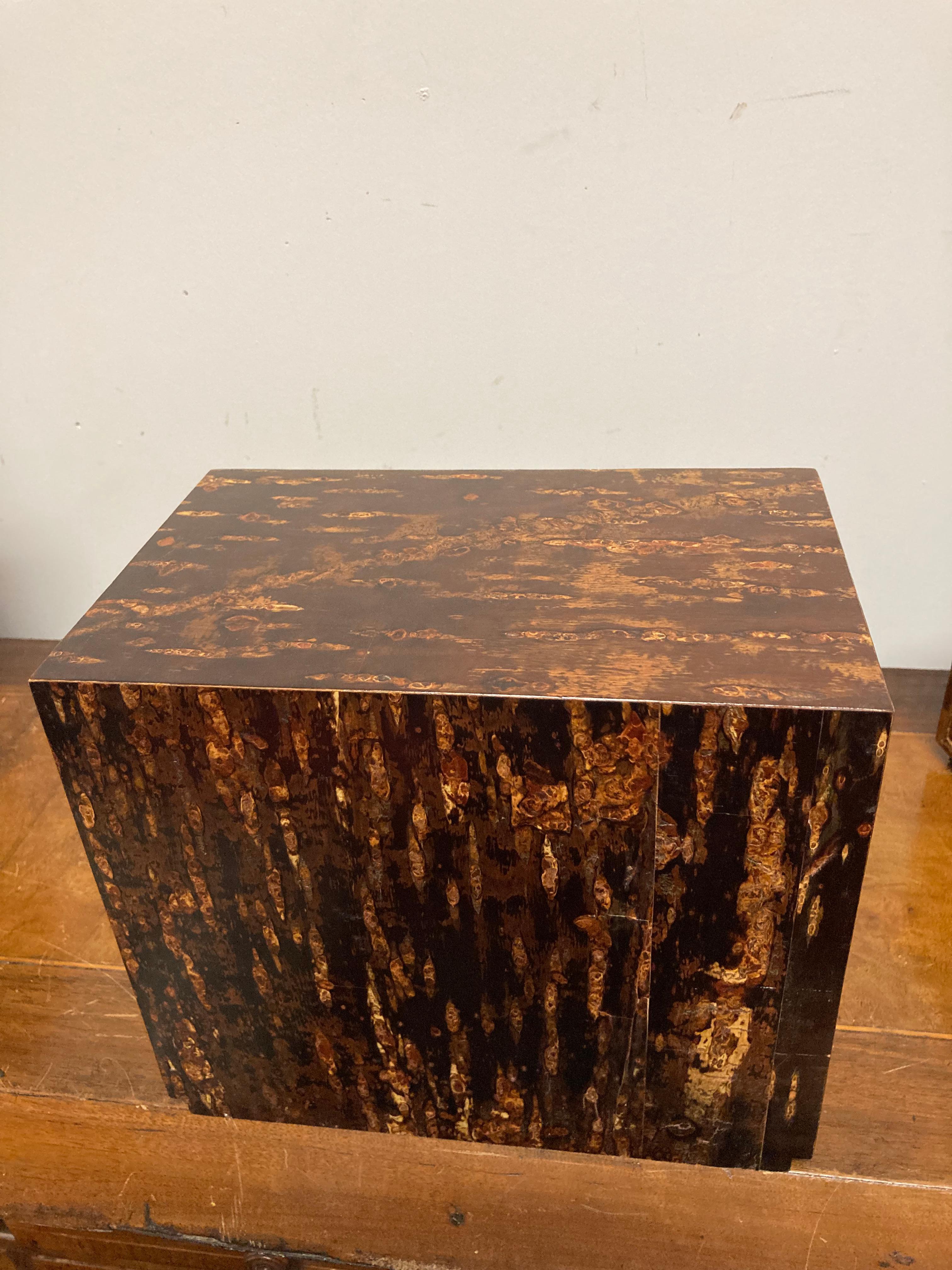 Wood Mid Century Modern Japanese Lacquered Three Drawer Box