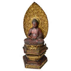 Japanese Lacquered Wood Buddha, Circa 18th / 19th Century Asian Antiques 中国古董