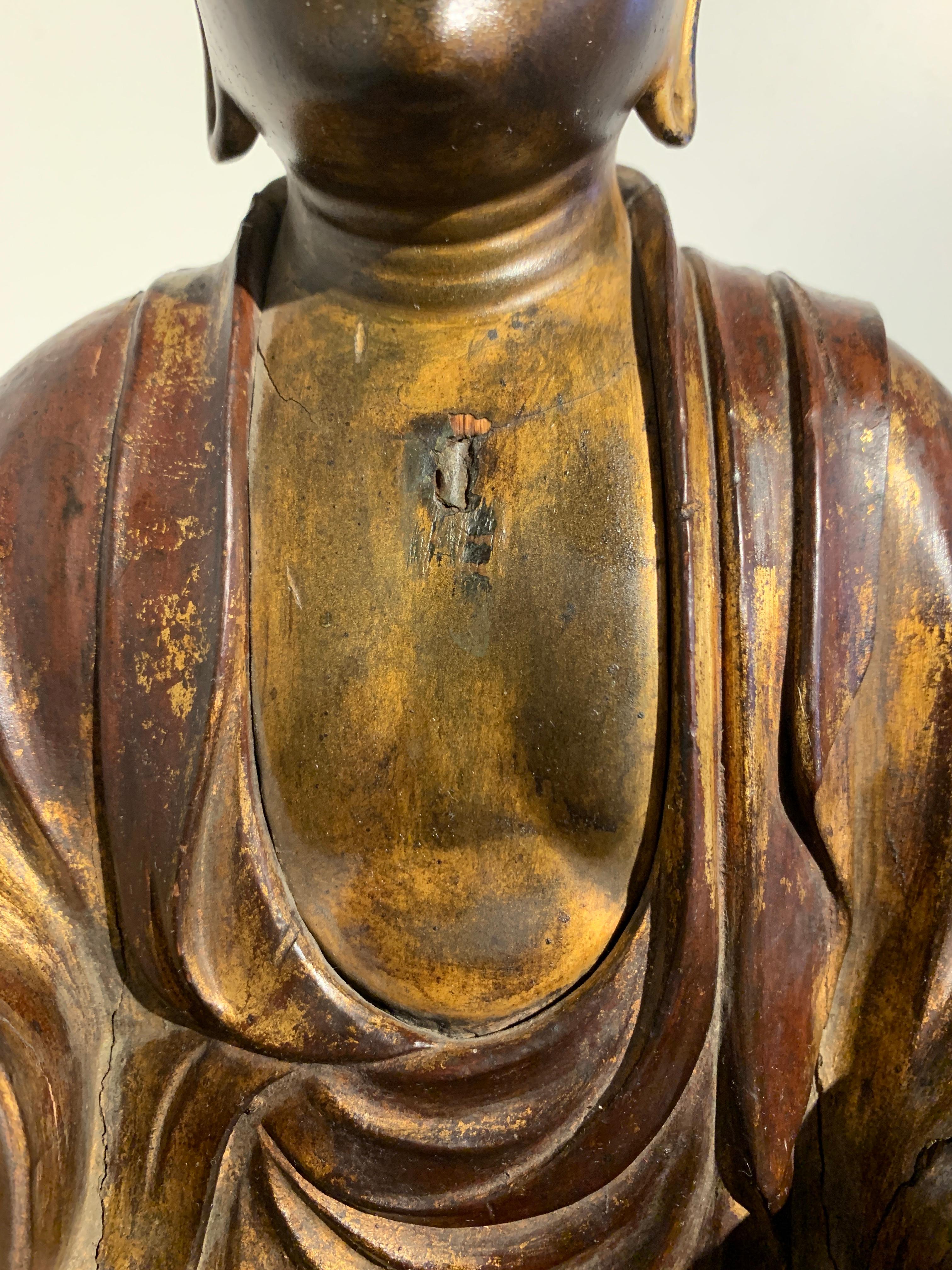 Japanese Lacquered Wood Medicine Buddha, Yakushi Nyorai, Edo Period 10