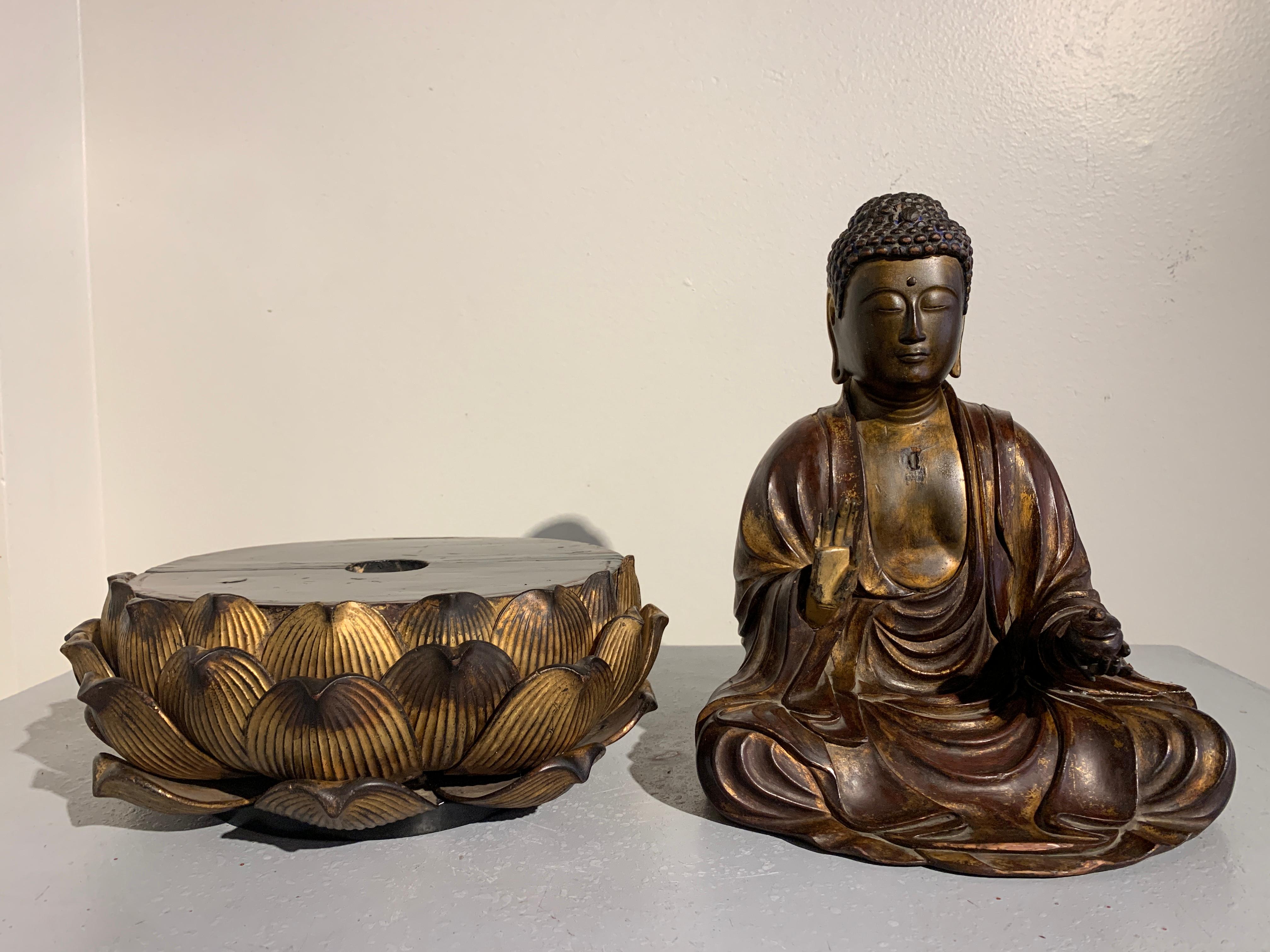 18th Century Japanese Lacquered Wood Medicine Buddha, Yakushi Nyorai, Edo Period