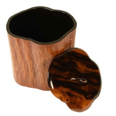 Japanese Lacquered Wooden Mizusashi