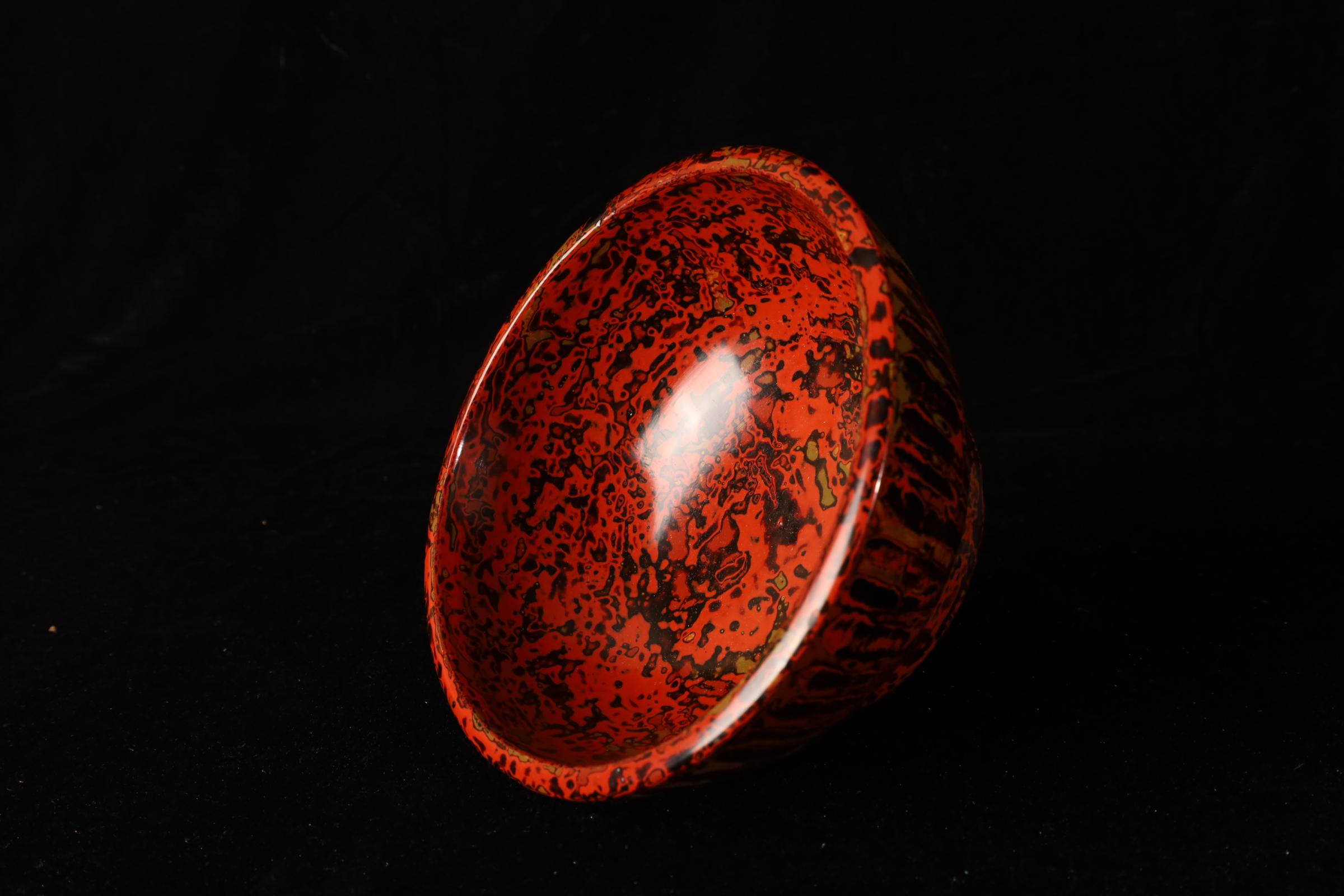 Japanese Lacquerware Bowl — Aizu Lacquer, Dry Lacquer Technique (Early 20th Cent For Sale 5