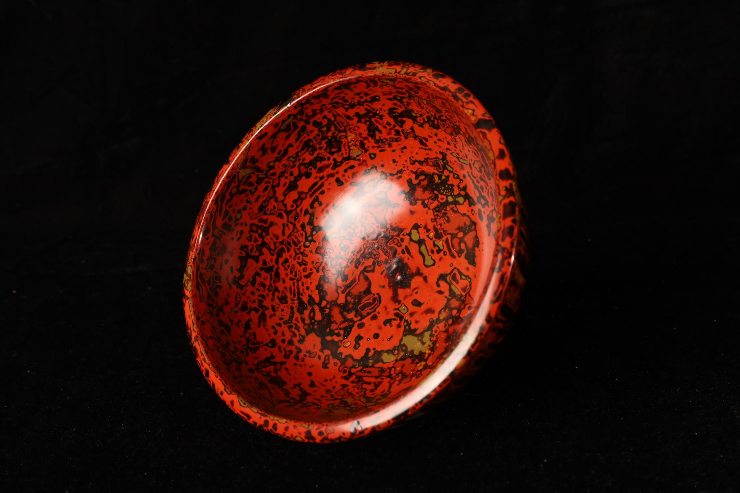 Japanese Lacquerware Bowl — Aizu Lacquer, Dry Lacquer Technique (Early 20th Cent For Sale 6