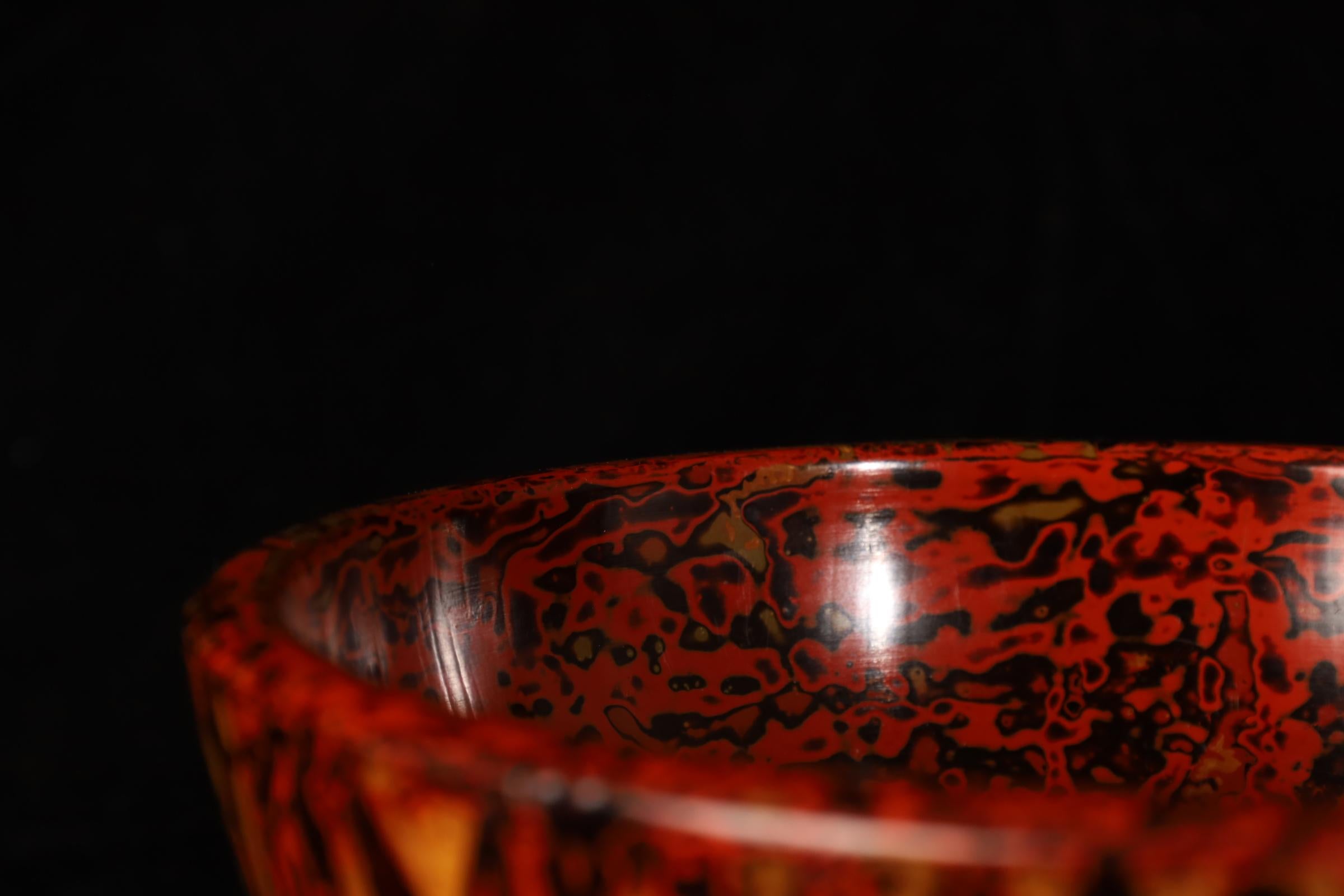 20th Century Japanese Lacquerware Bowl — Aizu Lacquer, Dry Lacquer Technique (Early 20th Cent For Sale
