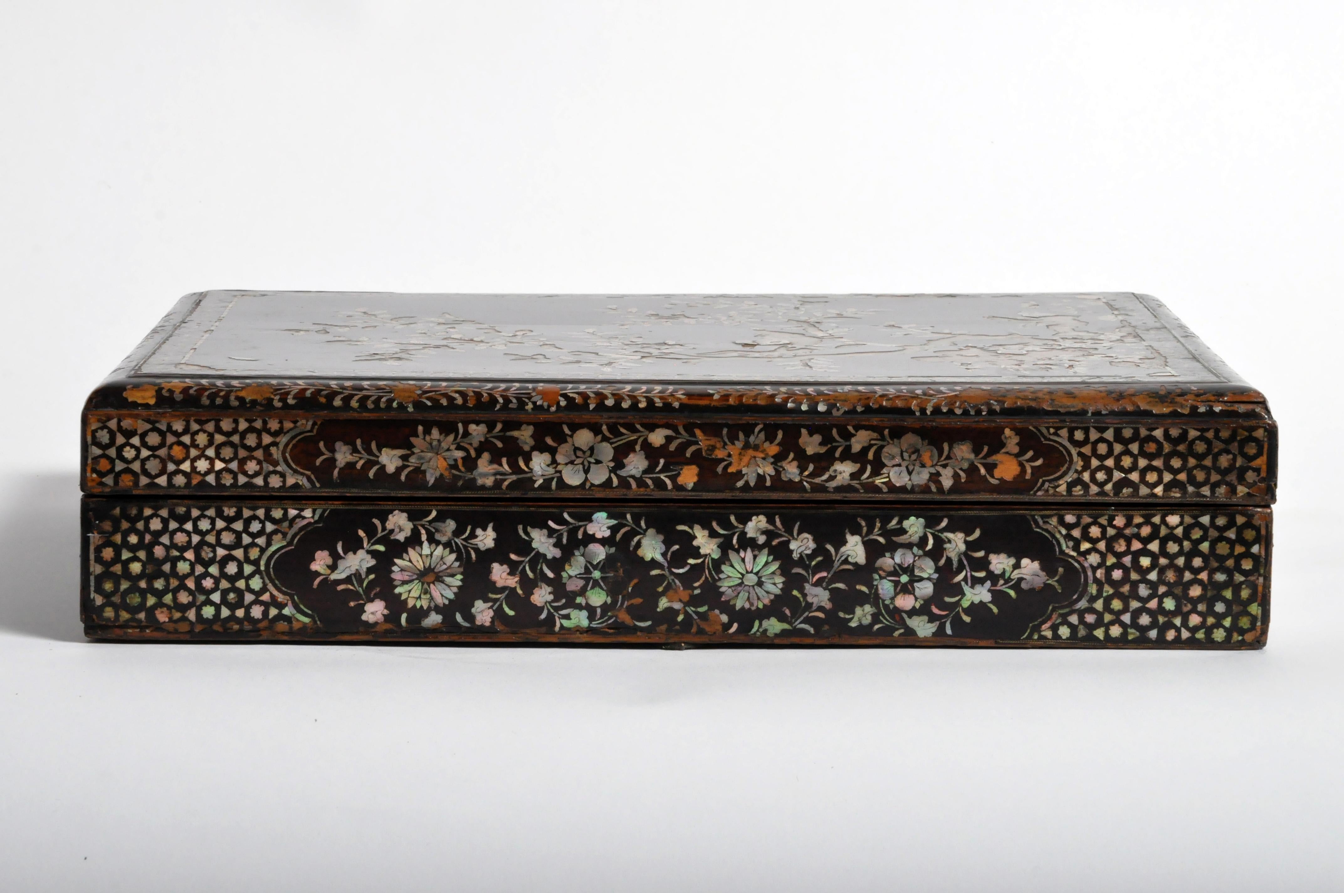 lacquerware inlaid with mother-of-pearl