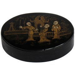 Japanese Laquered Box with Hinged Lid, 19th Century Early Meiji Period