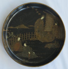 Japanese Laquered Tray finely Decorated , 19th Century Meiji Period