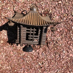 Japanese Large Antique "Mountain Lantern" and Wind Chime, Fine Details 100 Years