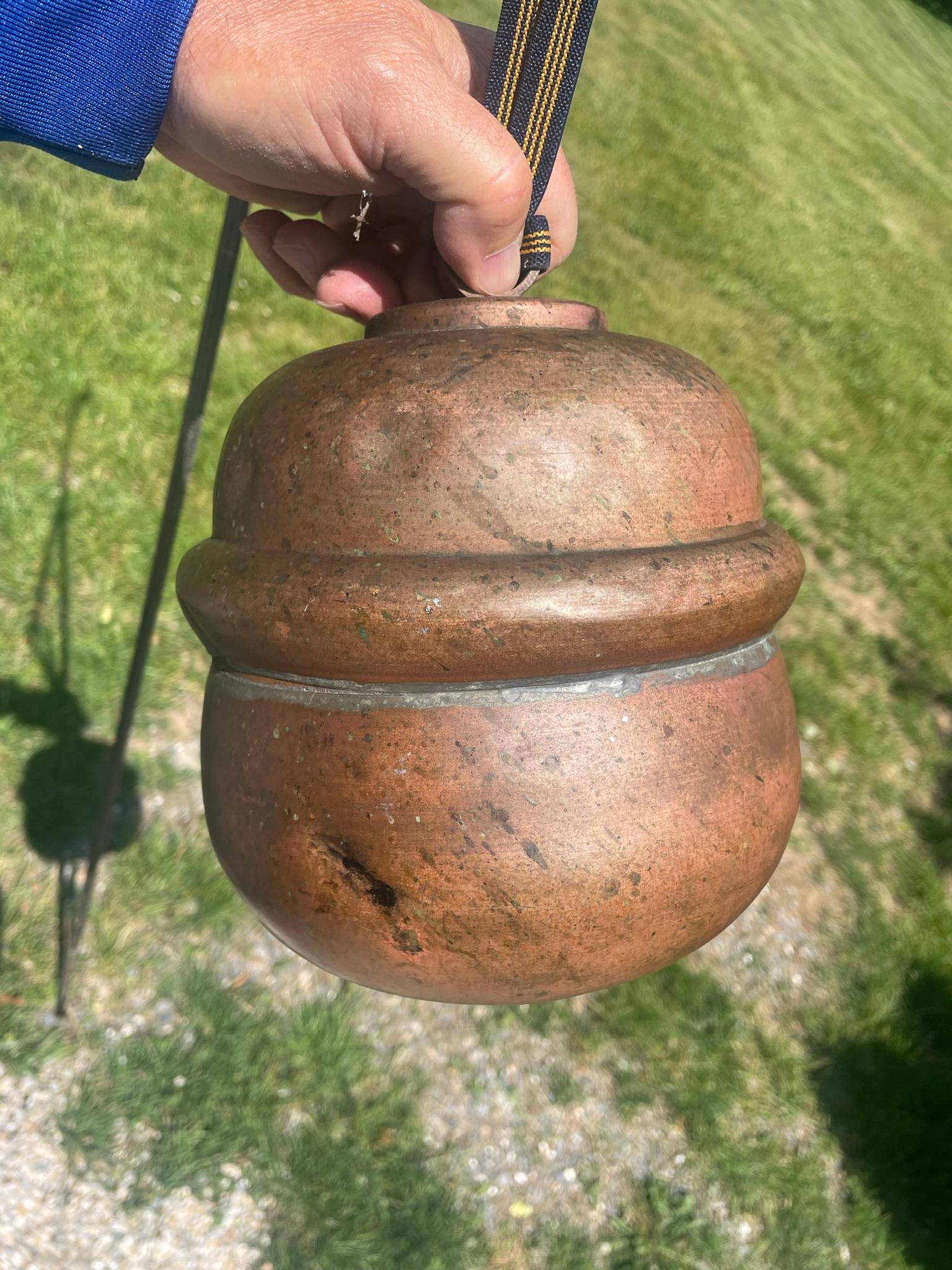 Japanese Large Antique Shinto Temple Spirit Bell In Good Condition In South Burlington, VT